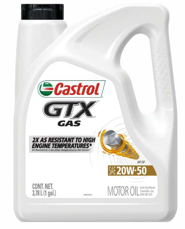 Envase de aceite CASTROL CASTROL GTX GAS 20W50 MINERAL - GL 4LT grado 20W50 - Lubricentro Piloto